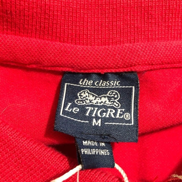 Le Tigre red polo crop shirt -  tiger SZ M classic - Picture 12 of 13